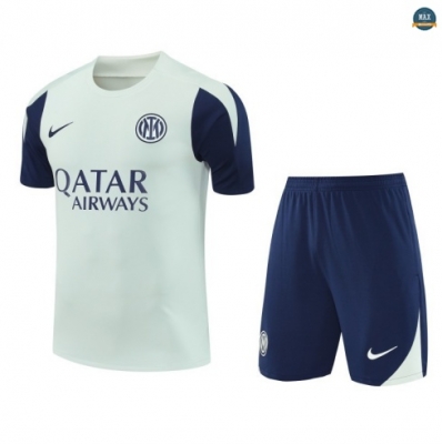 Grossiste Max Maillot Training Foot Inter Milan + Short 2025/26 Vert/Bleu