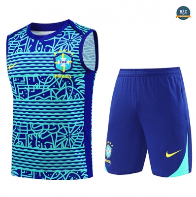 Mode‎ Max Maillots Training Brésil Ensemble Short Débardeur 2024/25 Bleu