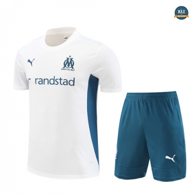 Prix Max Maillot Training Olympique Marseille + Short 2024/25 Blanc