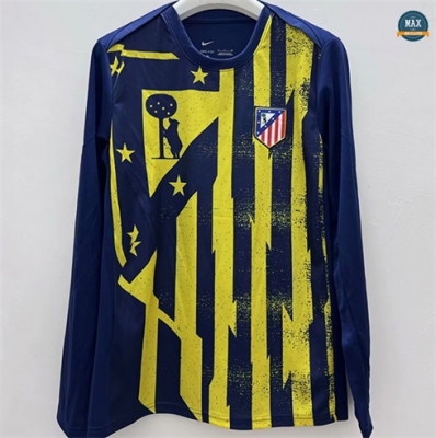 Max Maillot Atletico Madrid pre-match Jaune/noir Manche Longue 2025/26