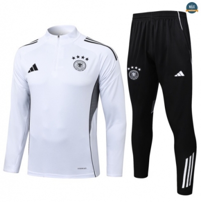 Maxmaillots Survetement Allemagne 2025/26 Blanc/Noir Pas Chere
