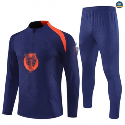 Maxmaillots Survetement Barcelone 2025/26 Bleu Marine/Orange discout