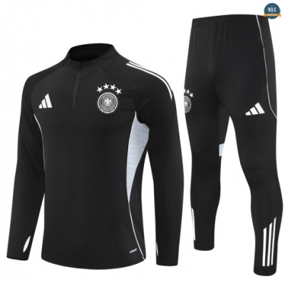 Maxmaillots Survetement Enfant Allemagne 2025/26 Noir/Blanc personnalisé