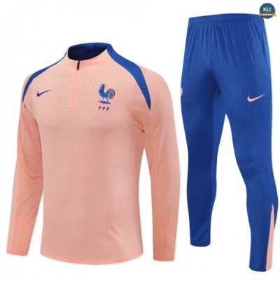 Maxmaillots Survetement Enfant France Enfant 2025/26 Rose/Bleu Pas Cher