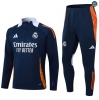 Maxmaillots Survetement Enfant Real Madrid 2025/26 Bleu Marine/Blanc/Orange personnalisé