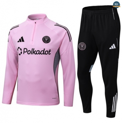 Maxmaillots Survetement Inter Miami 2025/26 Rose/Noir Pas Cher