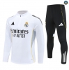 Maxmaillots Survetement Real Madrid 2025/26 Blanc/Noir/Jaune personnalisé