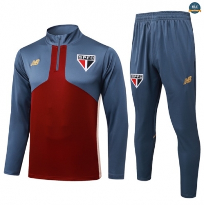 Maxmaillots Survetement Sao Paulo 2025/26 Rouge/Gris foncé Online