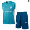 Maxmaillots Training Marseille Ensemble Short Débardeur 2025/26 Bleu/Blanc Pas Chere
