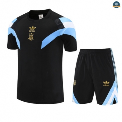 Maxmaillots Training Argentine + Short 2025/26 Noir/Bleu/Blanc discout