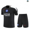 Maxmaillots Training PSG Enfant + Short 2025/26 Noir/Blanc Pas Chere
