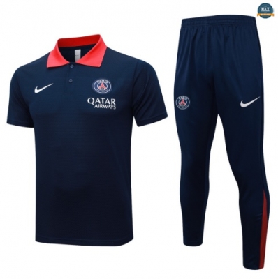 Maxmaillots Training Polo PSG 2025/26 Bleu Marine/Rouge Pas Cher