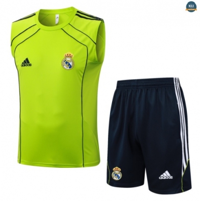 Maxmaillots Training Real Madrid Ensemble Short Débardeur 2025/26 Vert/Noir/Blanc Pas Cher