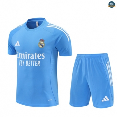 Maxmaillots Training Real Madrid Enfant + Short 2025/26 Bleu Pas Cher