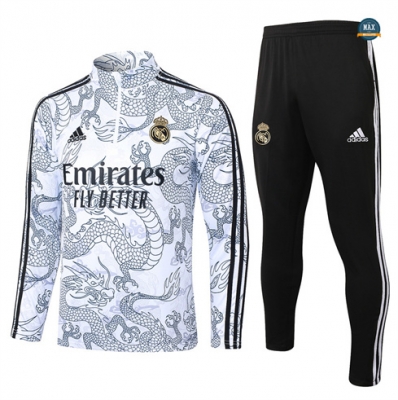 Soldes Max Survetement Enfant Real Madrid 2024/25 Blanc pas cher fiable