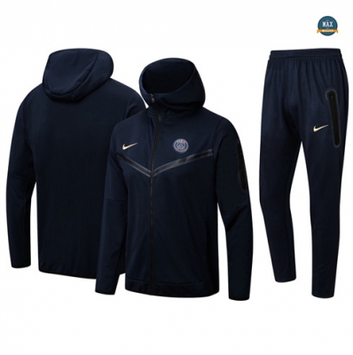 Soldes Max Veste Survetement à Capuche Paris Saint Germain 2024/25 bleu royal pas cher fiable