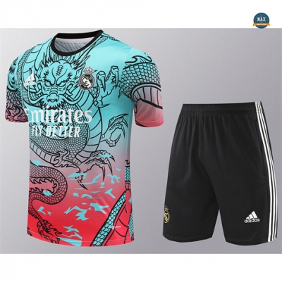 Nouveaux Max Maillot Real Madrid + Shorts 2024/25 Training bleu pas cher fiable