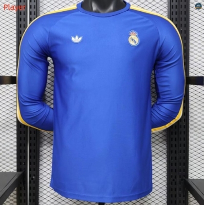 Max Maillots Foot Player Version 2026/27 Real Madrid Manche Longue Bleu