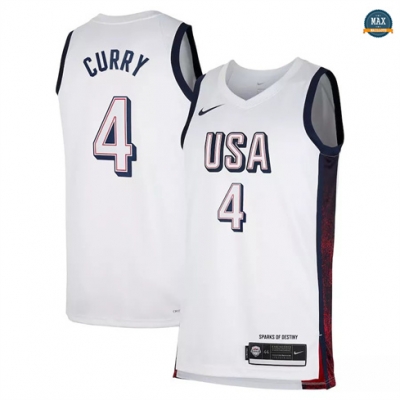 Max Maillots Stephen Curry, USA Olympics 2024/25 - Blanc