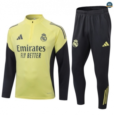 Soldes Max Survetement Enfant Real Madrid 2025/26 Jaune/Bleu Marine