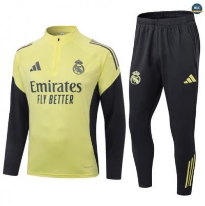 Soldes Max Survetement Enfant Real Madrid 2025/26 Jaune/Bleu Marine