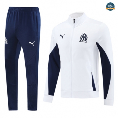 Veste Survetement Olympique Marseille 2024/25 Blanc