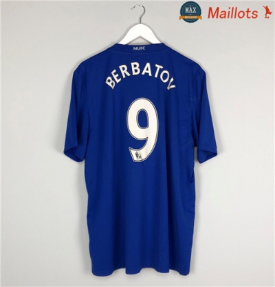 Maillot Retro 2008-09 Manchester United Exterieur Bleu (9 Dimitar Berbatov)