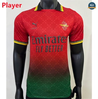 Max Maillot Player Version 2024/25 AC Milan co-branded Rouge