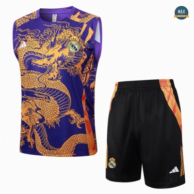 Choix Max Maillots Training Real Madrid Ensemble Short Débardeur 2024/25 Violet