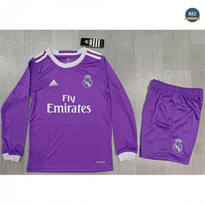 Max Maillots Retro 2016-17 Real Madrid Enfant Exterieur Manche Longue