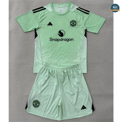 Maillot Foot Manchester United Enfant Gardien de but Vert 2025/26