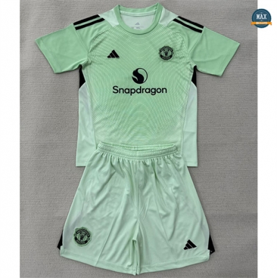 Maillot Foot Manchester United Enfant Gardien de but Vert 2025/26