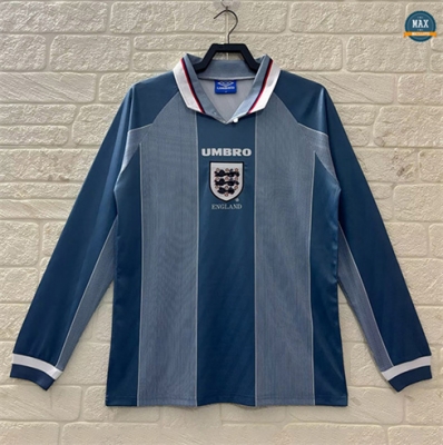 Max Maillots Retro 1996 Angleterre Exterieur Manche Longue