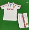 Maillot Retro Foot 1998-99 Manchester United Enfant Blanc