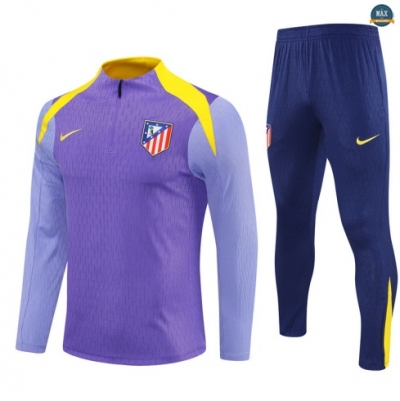 Maxmaillots Survetement Atletico Madrid 2025/26 violet/Bleu Marine/Jaune discout