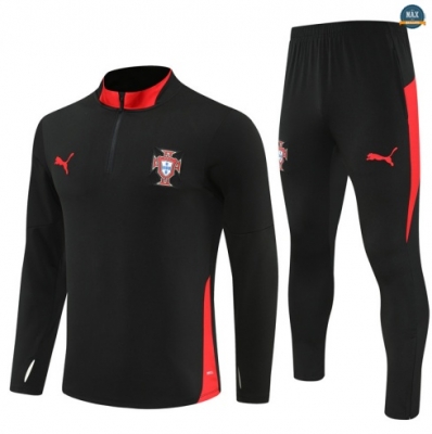 Maxmaillots Survetement Enfant Portugal 2025/26 Noir/Rouge Pas Chere