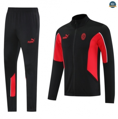Maxmaillots Veste Survetement PSG 2025/26 Noir/Rouge Pas Cher