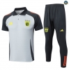 Maxmaillots Training Polo Benfica 2025/26 Gris/Orange Pas Chere