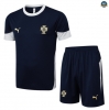 Maxmaillots Training Portugal + Short 2025/26 Bleu Marine/Blanc Pas Cher