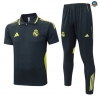 Maxmaillots Training Polo Real Madrid 2025/26 Gris foncé/Vert Pas chèr