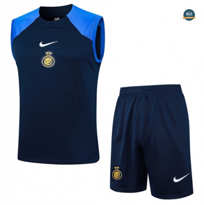 Marque Max Maillot Al-Nassr FC Debardeur 2024/25 Training bleu royal pas cher fiable