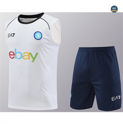 Vente Max Maillot Naples Debardeur 2024/25 Training Blanc pas cher fiable