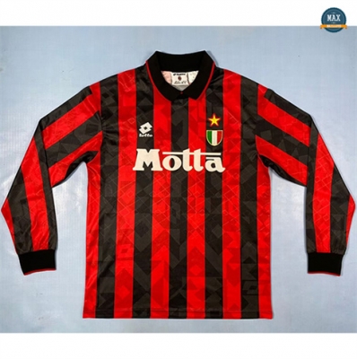 Max Maillots Retro 1994-95 AC Milan Domicile Manche Longue