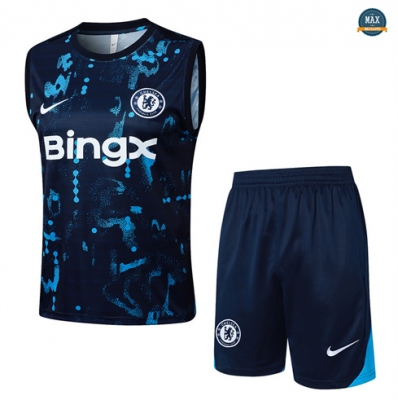 Acheter Max Maillot Training Chelsea Ensemble Short Débardeur Homme 2024/25 bleu royal