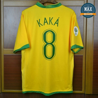 Maillot Retro 2006 Coupe du Monde Bresil Domicile (8 Kaka)