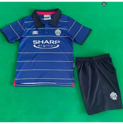 Max Maillots foot Retro 1999-00 Manchester United Enfant Exterieur