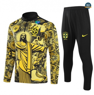 Nouveau Max Survetement Enfant Brésil 2024/25 jaune