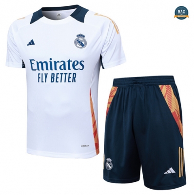 Grossiste Max Maillot Training Real Madrid + Short 2024/25 Blanc