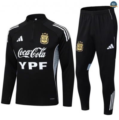 Maxmaillots Survetement Argentine 2025/26 Noir/Blanc Pas Cher