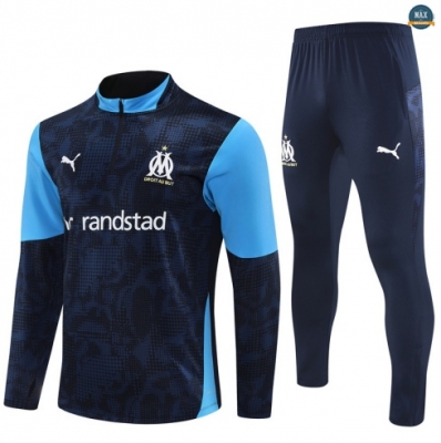 Maxmaillots Survetement Enfant Marseille 2025/26 Bleu Marine Pas Cher
